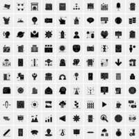 Set of 100 Universal Icons vector