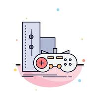 game gamepad joystick play playstation Flat Color Icon Vector