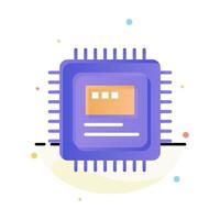 Cpu Storage Computer Hardware Abstract Flat Color Icon Template vector