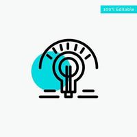 Bulb Light Light Bulb Tips turquoise highlight circle point Vector icon