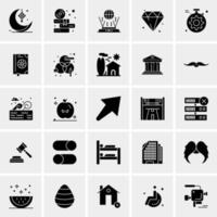 25 iconos de negocios universales vector ilustración de icono creativo para usar en proyectos relacionados con la web y dispositivos móviles