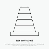 Cone Construction Tool Line Icon Vector