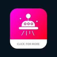 Astronomy Space Ufo Mobile App Button Android and IOS Glyph Version vector