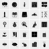 25 iconos de negocios universales vector ilustración de icono creativo para usar en proyectos relacionados con la web y dispositivos móviles