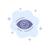 Eye Find Look Looking Search See View Blue Icon on Abstract Cloud Background vector