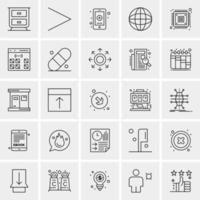 25 iconos de negocios universales vector ilustración de icono creativo para usar en proyectos relacionados con la web y dispositivos móviles