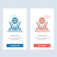 Internet Globe Router Connect  Blue and Red Download and Buy Now web Widget Card Template vector