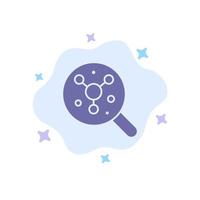 Search Atom Molecule Science Blue Icon on Abstract Cloud Background vector