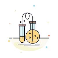 Testing Chemistry flask lab science Flat Color Icon Vector