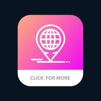 Business Forum Global Modern Mobile App Button Android and IOS Line Version vector