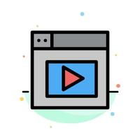 Web Design Video Abstract Flat Color Icon Template vector