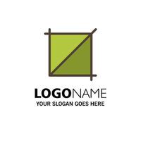 Crop Design Tool Business Logo Template Flat Color vector