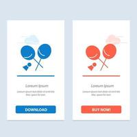 Badminton Racket Sports Spring  Blue and Red Download and Buy Now web Widget Card Template vector