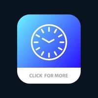 Time Clock Cleaning Mobile App Button Android and IOS Line Version vector