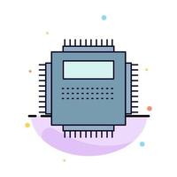 Processor Hardware Computer PC Technology Flat Color Icon Vector