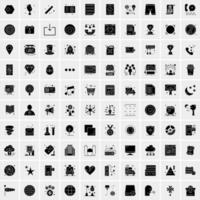 Set of 100 Universal Icons vector