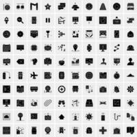 Set of 100 Universal Icons vector