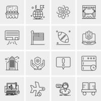 16 Universal Business Icons Vector Creative Icon Illustration to use in web and Mobile Related project