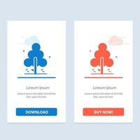 Nature Pine Spring Tree  Blue and Red Download and Buy Now web Widget Card Template vector