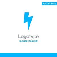 Power Basic Ui Blue Solid Logo Template Place for Tagline vector