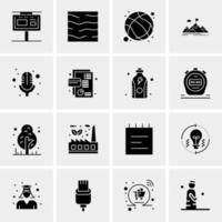 16 Universal Business Icons Vector Creative Icon Illustration to use in web and Mobile Related project