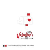 Happy Valentines Day Card Vector Lettering Background