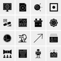 16 Universal Business Icons Vector Creative Icon Illustration to use in web and Mobile Related project