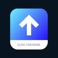 Arrow Up Forward Mobile App Button Android and IOS Glyph Version vector