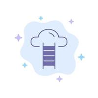 Stair Cloud User Interface Blue Icon on Abstract Cloud Background vector