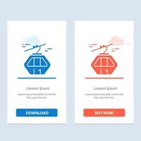 Alpine Arctic Canada Gondola Scandinavia  Blue and Red Download and Buy Now web Widget Card Template vector