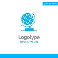 World Office Globe Web Blue Business Logo Template vector