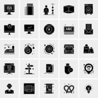 25 iconos de negocios universales vector ilustración de icono creativo para usar en proyectos relacionados con la web y dispositivos móviles