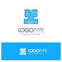 Key Keyboard Book Facebook Blue Logo vector