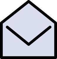 Business Mail Message Open  Flat Color Icon Vector icon banner Template