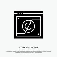 Business Copyright Digital Domain Law solid Glyph Icon vector
