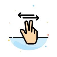 Gestures Hand Mobile Touch Abstract Flat Color Icon Template vector
