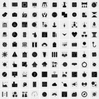 Set of 100 Universal Icons vector