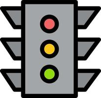 Light Traffic signal Navigation rule  Flat Color Icon Vector icon banner Template