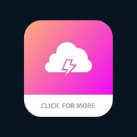 Power Cloud Nature Spring Sun Mobile App Button Android and IOS Glyph Version vector