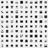 Set of 100 Universal Icons vector