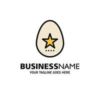 Egg Easter Holiday Spring Business Logo Template Flat Color vector