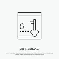 Safe Locker Lock Key Line Icon Vector