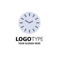 plantilla de logotipo de empresa de limpieza de reloj de tiempo color plano vector