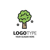 Tree Apple Apple Tree Nature Spring Business Logo Template Flat Color vector