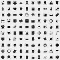 Set of 100 Universal Icons vector