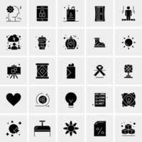 25 iconos de negocios universales vector ilustración de icono creativo para usar en proyectos relacionados con la web y dispositivos móviles