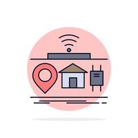 IOT gadgets internet of things Flat Color Icon Vector