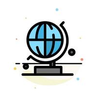 World Globe Science Abstract Flat Color Icon Template vector