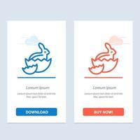 Rabbit Easter Baby Nature  Blue and Red Download and Buy Now web Widget Card Template vector