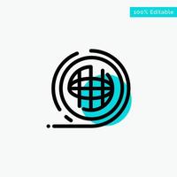 Earth Environment Planet Shaping Terra turquoise highlight circle point Vector icon